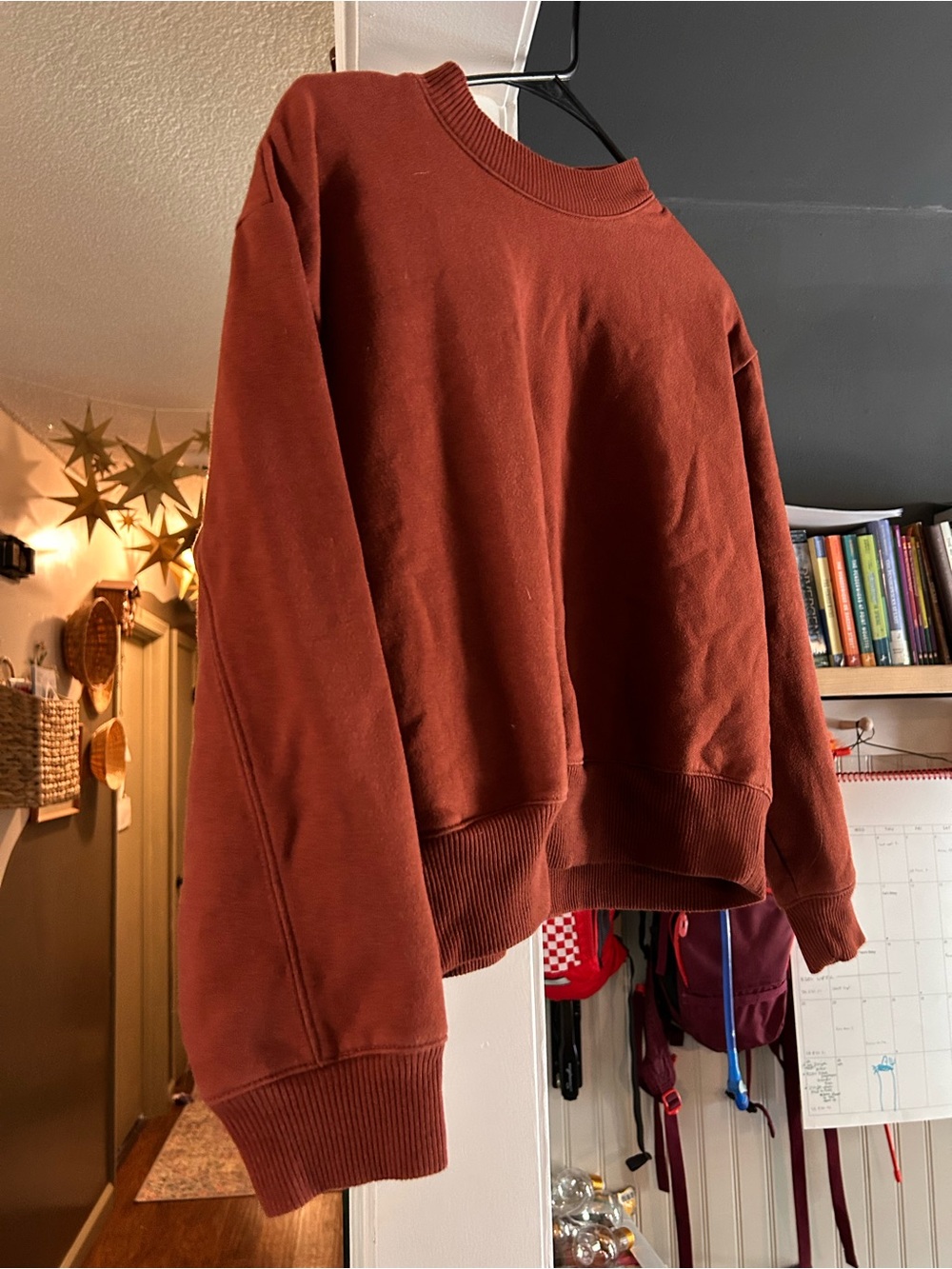 a new day Rust Crewneck Sweatshirt small